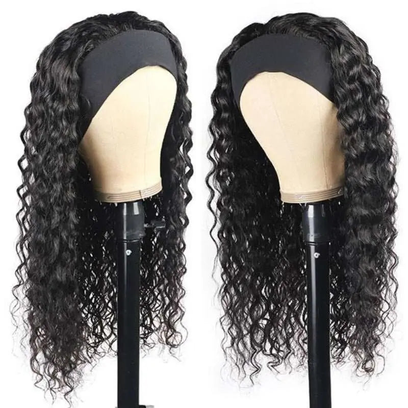 Glueless Headband Water Wave Wig For Black Woman 150%Density - Doaburu Hair