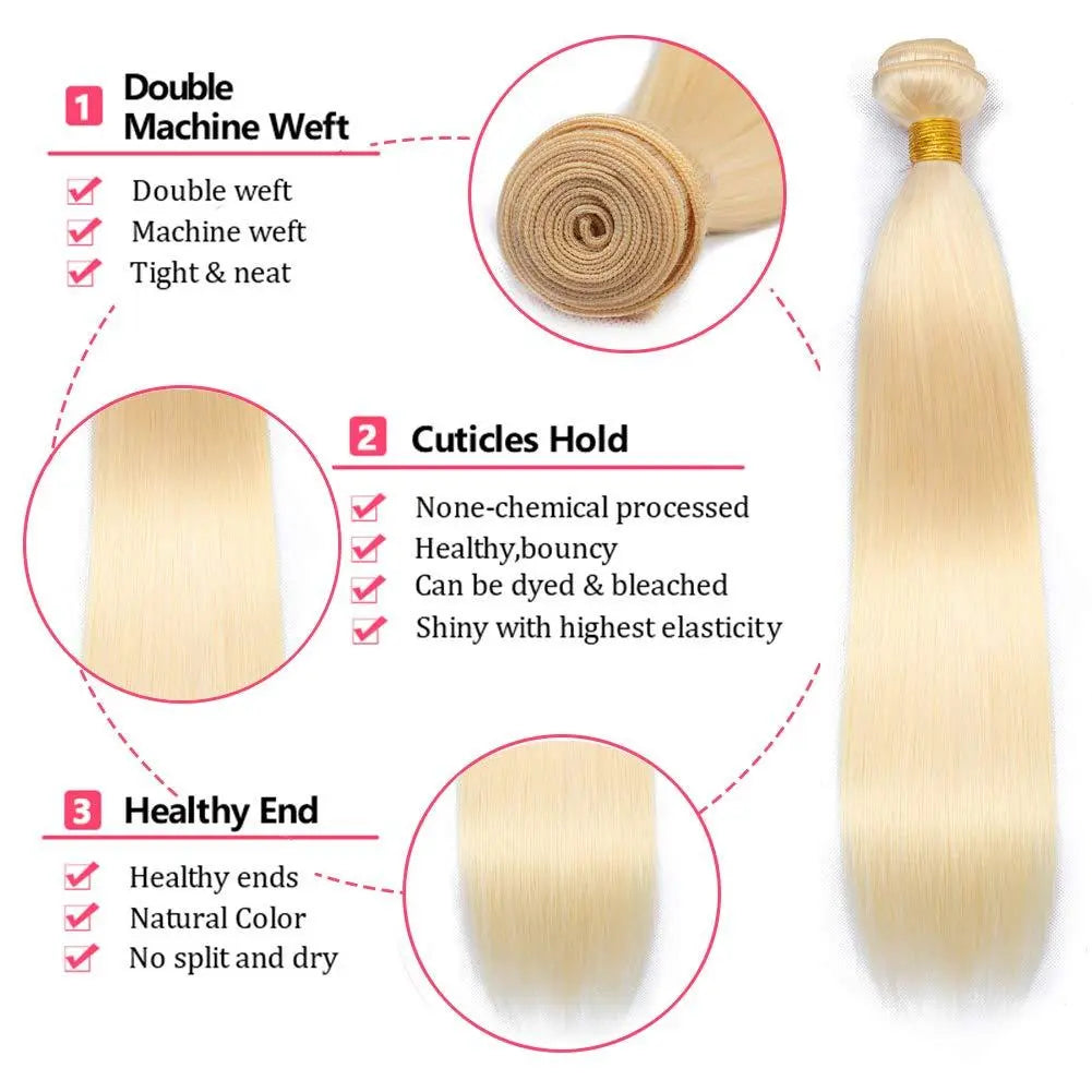 #613 Blonde Color 50 Bundles Package Free Shipping All Texture - Doaburu Hair