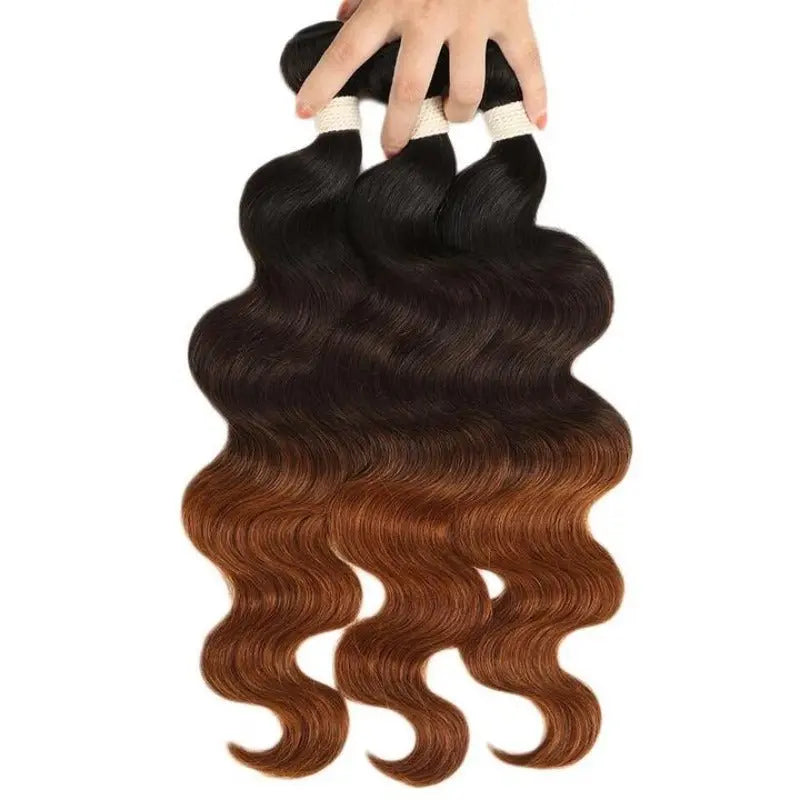 Remy Hair 3 Bundles T1B/30 T1B/4/30 Color Straight/Body Wave Brazilian Virgin Hair - Doaburu Hair