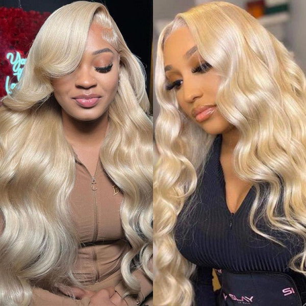 613 Blonde Hair Color Body Wave 13x6 HD Lace Frontal Wigs Human Hair - Doaburu Hair