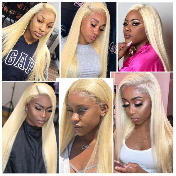 Blond Hair 13x6 HD Lace Front Wig Straight Hair Human Hair Wigs - Doaburu Hair