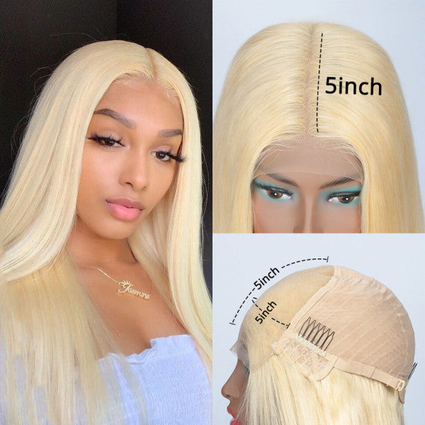 Blonde Color Body Wave 5×5 HD Lace Closure Wigs Human Hair - Doaburu Hair