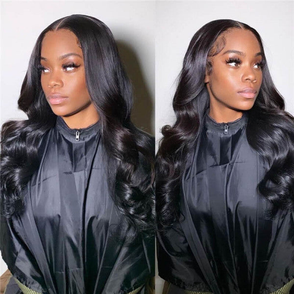 Glueless Body Wave Human Hair Transparent Lace Closure Wigs For Women - Doaburu Hair