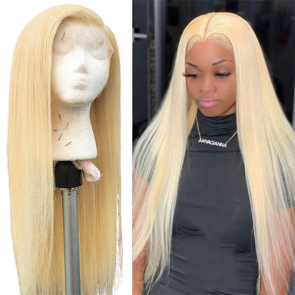 Blond Hair 13x6 HD Lace Front Wig Straight Hair Human Hair Wigs - Doaburu Hair